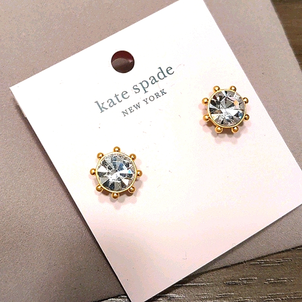 NEW Kate Spade Flying Colors Bezel Stud Earrings